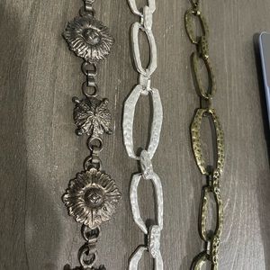 Chico's Metal Chain Belts OS